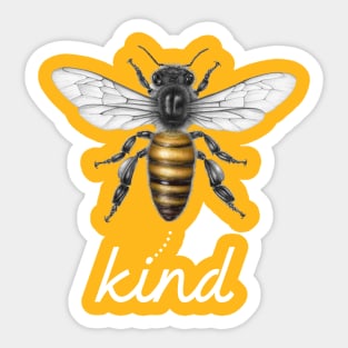 bee kind yellow Sticker